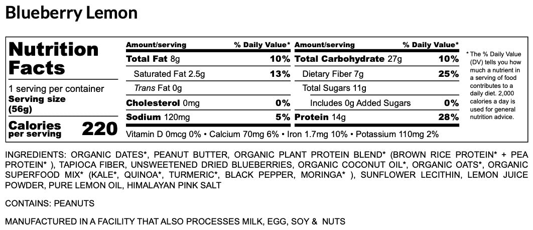 Blueberry Lemon (8 Bars)