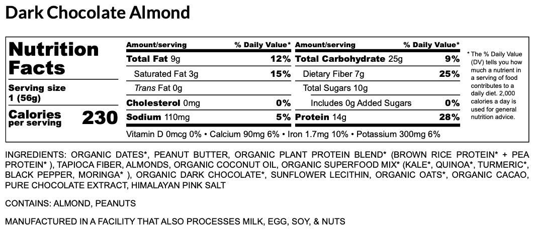 Dark Chocolate Almond (8 Bars)